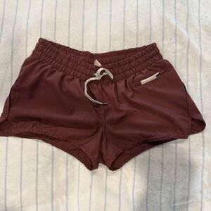 Vuori Women's Maroon Athletic Shorts